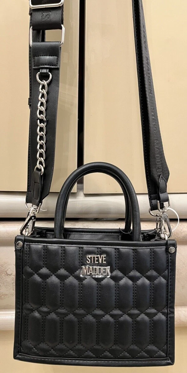 Steve Madden Quilted Weekender Bag in Black