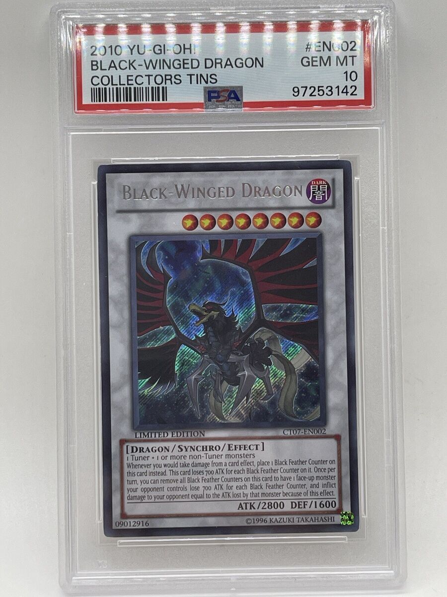 Black Winged Dragon PSA 10 GEM MINT 💎 CT07-EN002 Secret Black Winged Dragon PSA 10 GEM MINT 💎 CT07-EN002 Secret