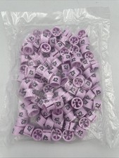 Clothes Hanger Marker Number 42 Fits 3mm Rod Garment Coding Purple 100pcs