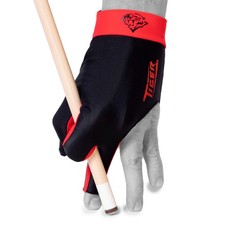 TIGER PRO Billiard Pool Cue GLOVE Red For LEFT Hand - AUTHORIZED DEALER