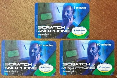3 INMARSAT GSM PREPAID CARD CARD PREPAID CALLING CARD NO TELECARD