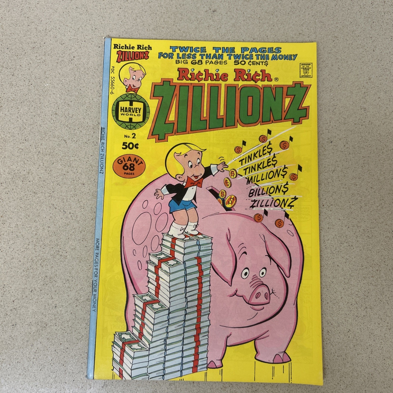 Rext Rch Richie Rich Zillionz The Poor Little Rich Boy No#2 March 1977 Harvey ...