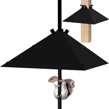 17" Metal Squirrel Baffle Adjustable Opening for 4x4 Wood Post Bird Feeder Pole