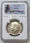 1969-D NGC MS64 Star Kennedy Silver Half Dollar 50C PQ Gem Beauty PL Obverse