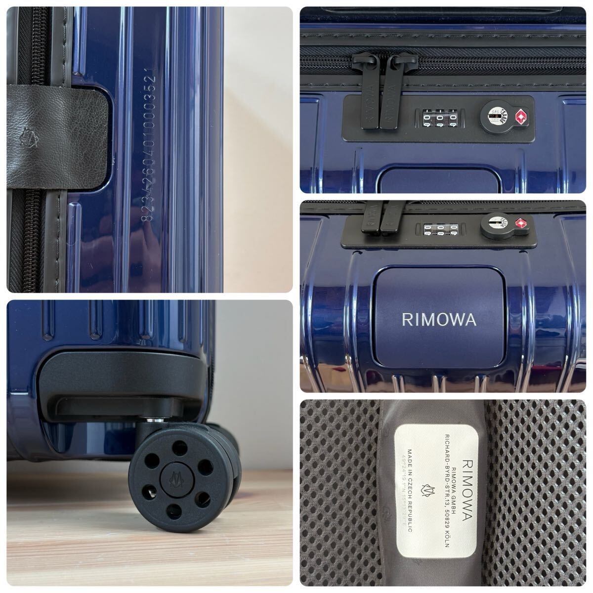 Rimowa Essentials Lite Mini 19L Navy 4 wheels Carry Case Suitcase