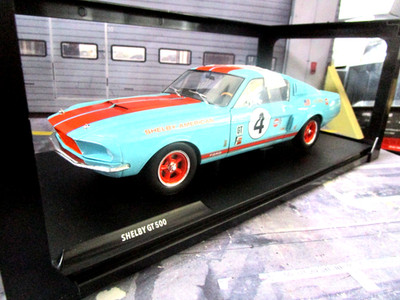 FORD Mustang GT500 GT 500 Fastback 1967 Shelby Racing Gulf #4 Tribu Solido  1:18