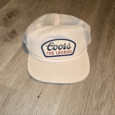 AMERICAN NEEDLE COORS Beer trucker mesh Snapback Rope HAT Khaki & Red 