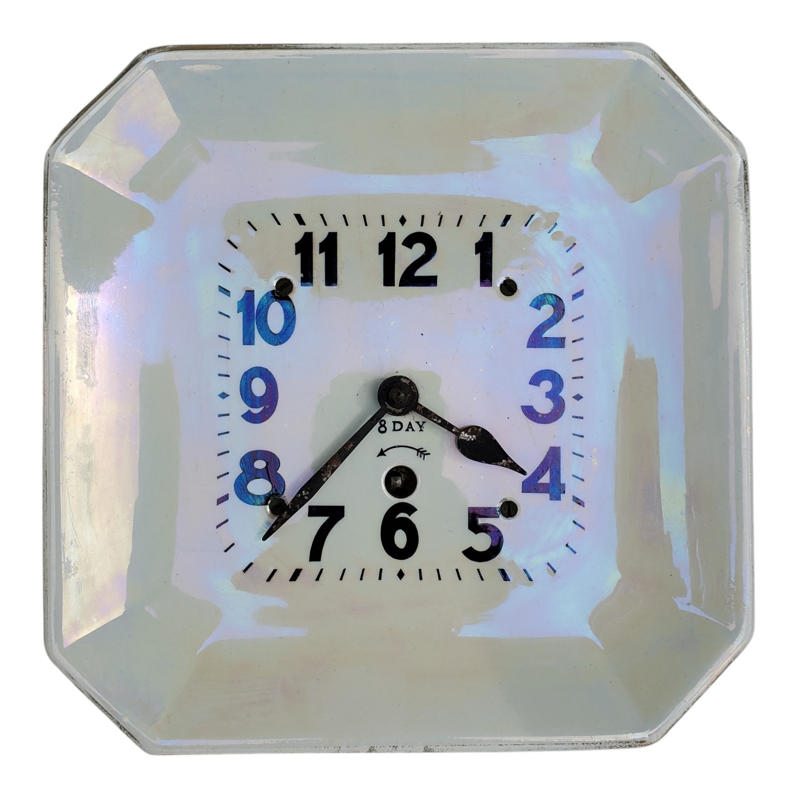 Antique Ceramic Pearlescent Kitchen Wall Clock Made in USA