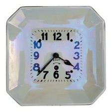 Antique Ceramic Pearlescent Kitchen Wall Clock Made in USA