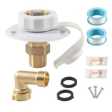 Brass Water Inlet Check Valve for RV Yacht, 1/2" Thread, 3/4" Adapter, ABS