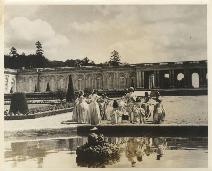 Royal Affairs in Versailles 1954 Original 8x10 Photo Stamped Palace Gardens