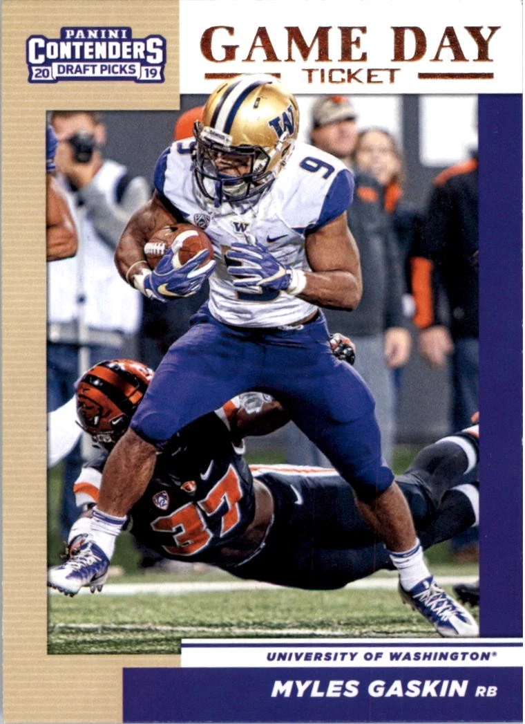 Myles Gaskin Panini Contenders Draft Picks Game Day Ticket #32 Base