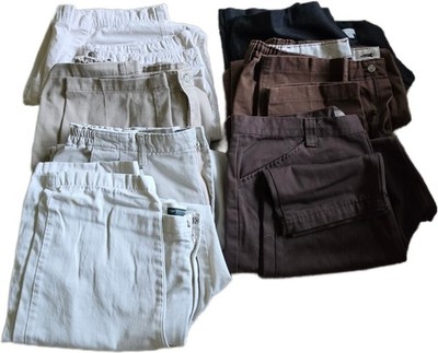 Mixed Lot #7 Of Womens Plus 18W Casual Pants & Trousers In Neutral Colors Cotton