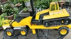RARE Vintage 1992 Tonka Mighty Diesel Tractor & Lowboy Trailer Set w/ Bulldozer