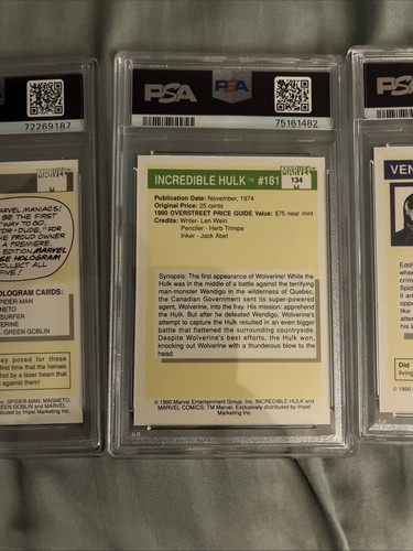 1990 Marvel Universe PSA Graded Lot Sale 5 Cards Four 9 One 8. - Bild 10 von 11