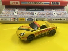 FLY/SCALEXTRIC 1/32 Slot Car YELLOW PORSCHE BOXSTER RACE CAR READY TO RUN FUN