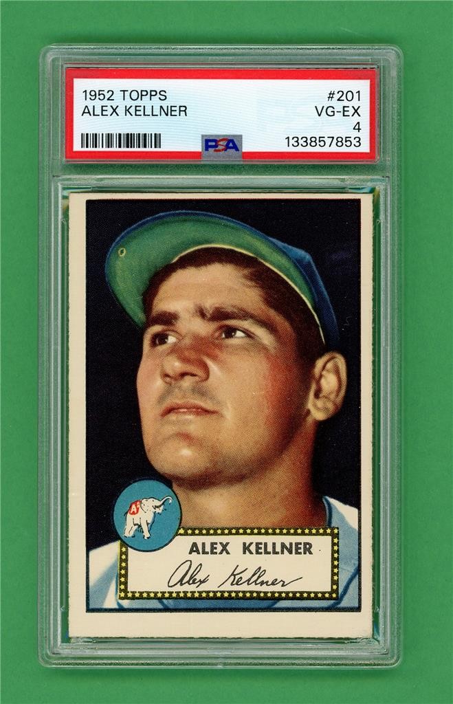 1952 Topps #201 Alex Kellner * STRONG * PSA VG-EX 4 *Philadelphia Athletics card