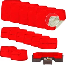 14 Piece Outdoor Patio Cushion Covers Replacement, Outdoor Cushion Slipcovers, W