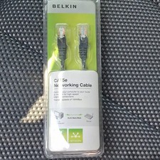 Belkin PCF5-10FTS Cat5e RJ-45 Male to Male Gold Plated Cable 10ft Black