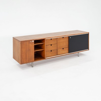 1950s George Nelson for Herman Miller Walnut and Steel Credenza