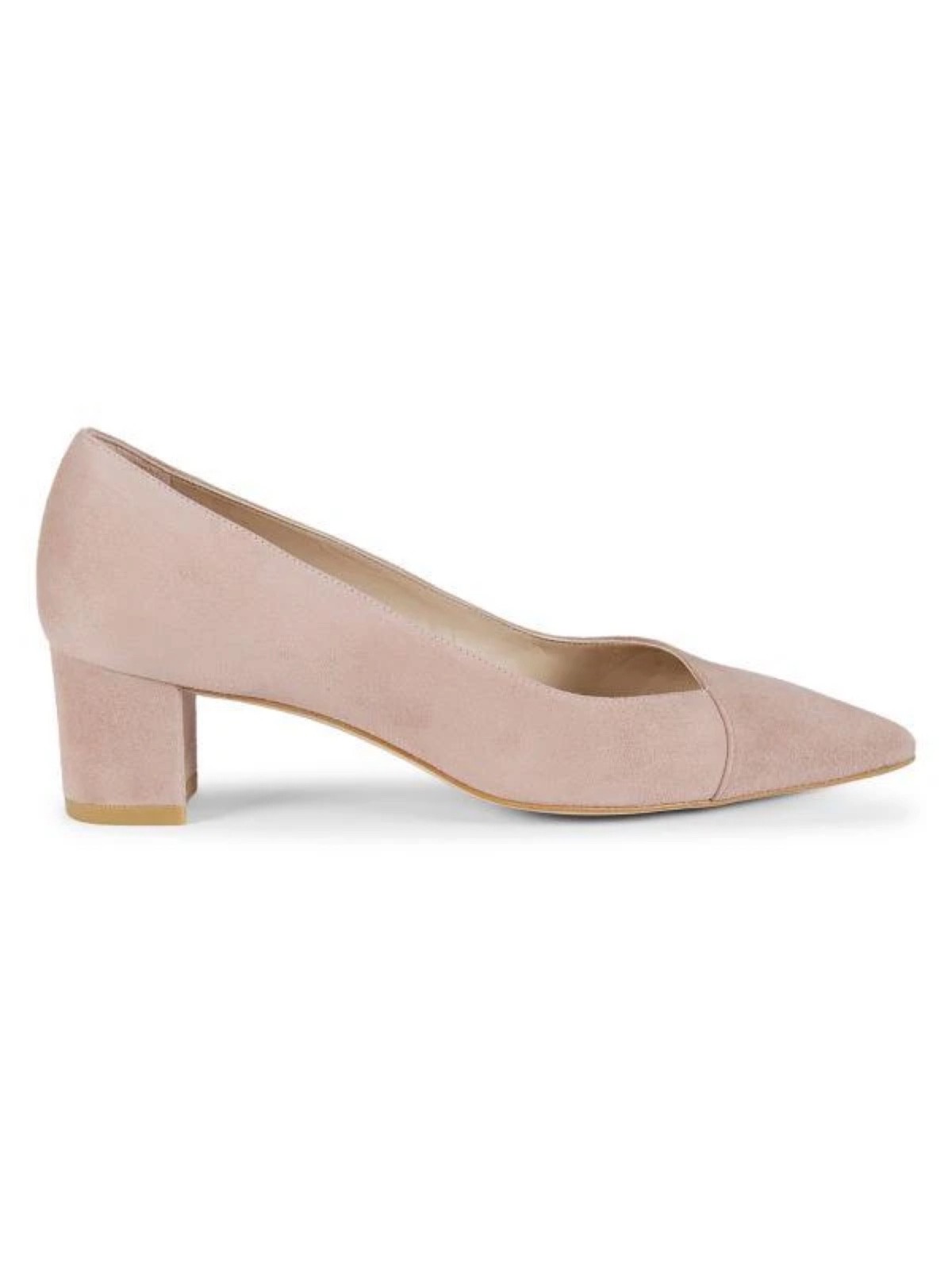 New Stuart Weitzman Avenue 50 Block Heel Suede Pump Sz 5.5