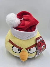 Angry Birds Yellow Chuck Santa Hat Christmas Plush 2025 Rovio 5”