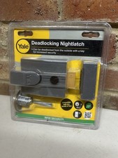 Yale Automatic Deadlocking Nightlatch Dark Metallic Finish /Brass P-89-DMG-PB-60