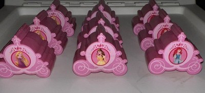 9 Treat Containers/Party Favors Disney Princess Ariel Belle & Rapunzel 3 Of Eac