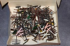 Vintage Tyco Trackside Signs & Poles Plus Other Trackside Signs, 68 Total Pieces