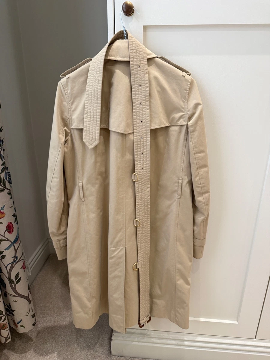 Gabardina larga Burberry Kensington Heritage hecha en miel en Inglaterra Reino Unido 6 EE. UU. 4