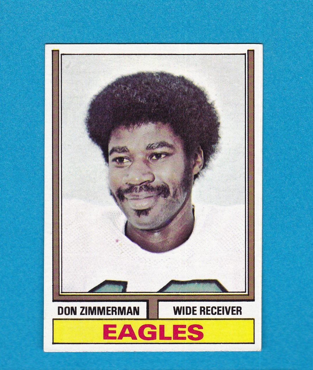 1974 TOPPS FOOTBALL SET BREAK 379 DON ZIMMERMAN EAGLES NM