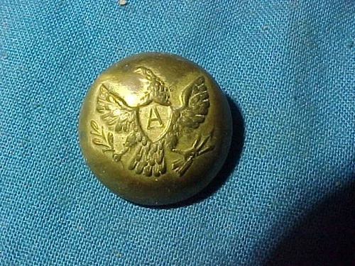 Orig CIVIL WAR Union BRASS ARTILLERY Uniform BUTTON 7/8"