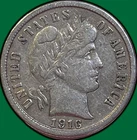 1916-S Barber Dime Choice Very Fine VF+/XF Coin #35711