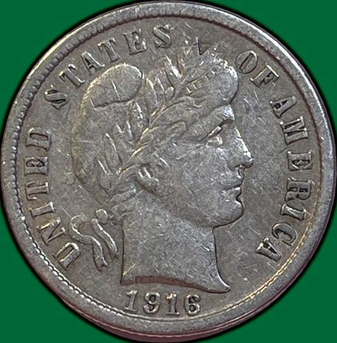 1916-S Barber Dime Choice Very Fine VF+/XF Coin #35711