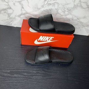 black athletic sandals