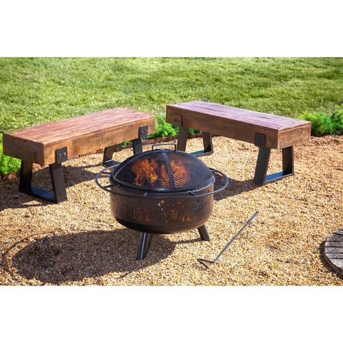 VivaTerra Richland Indoor/Outdoor Reclaimed Wood Bench - 48"L x 16"W x 18"- NOB - Picture 2 of 5