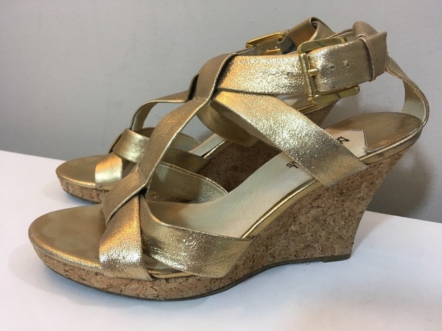 michael kors t strap wedge