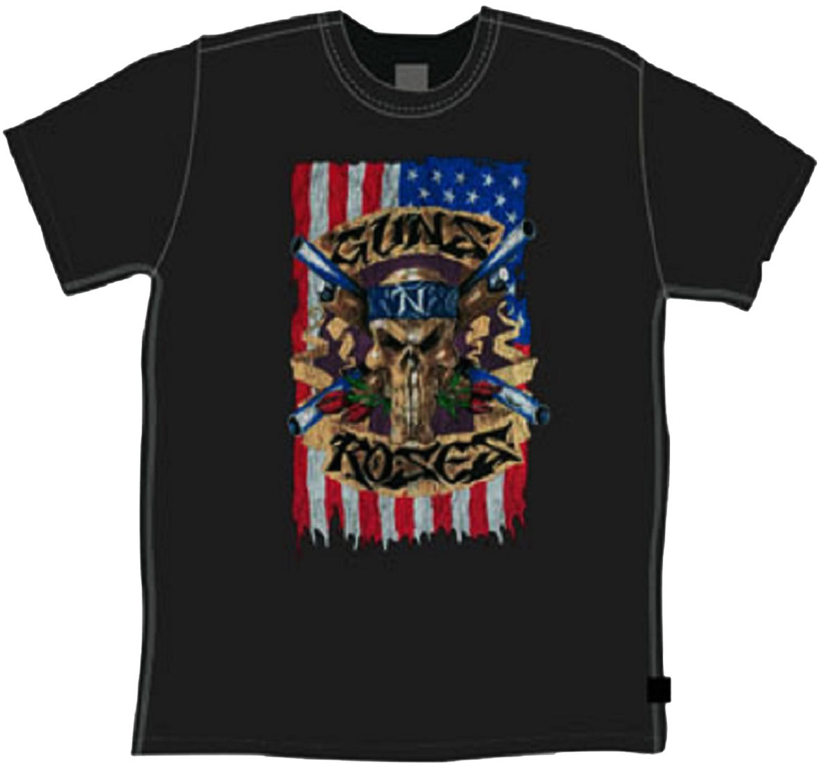 Guns N Roses Skull Vintage T-Shirt - Hard Rock band Axl Rose Slash