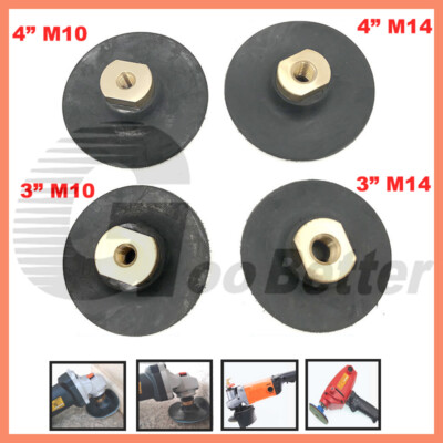 3'' 4'' inch Rubber Backing Disc M10 M14 Thread for Angle Grinder Sander Sanding