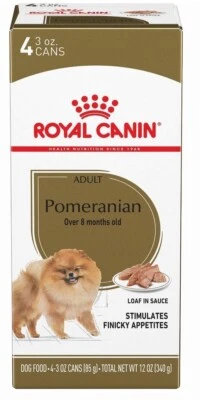 ROYAL CANIN Adult Pomeranian Loaf in Sauce Wet Dog Food, (4) 3 oz Cans - 4/10/23