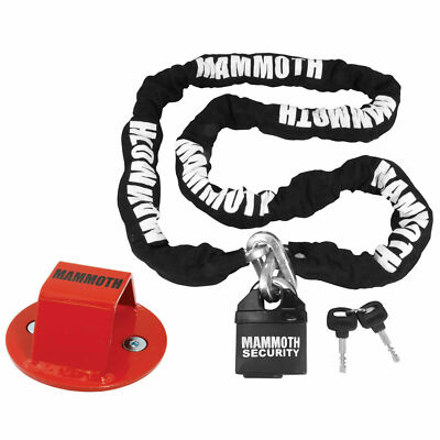 Bike-It Security Combo 9 - Mammoth Lock&Chain 1.8m with Junior 2 Bolt-In Anchor