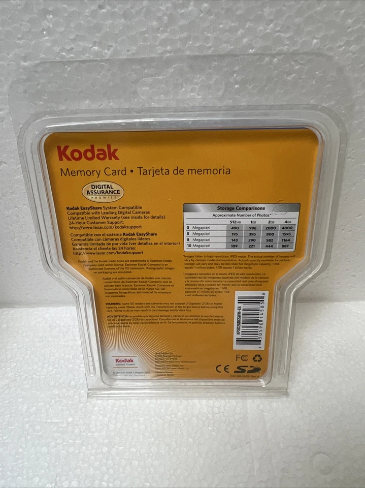 New 2GB Kodak SD Memory Card - New sealed - Image 3 of 3