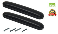 Par de reposabrazos acolchados de longitud completa negro 14" de largo (2)