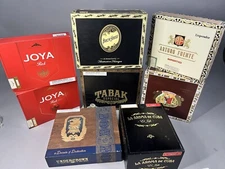 8 Lot Empty Wood Cigar Box Undercrown Tabak Joya Romeo y Julieta and more