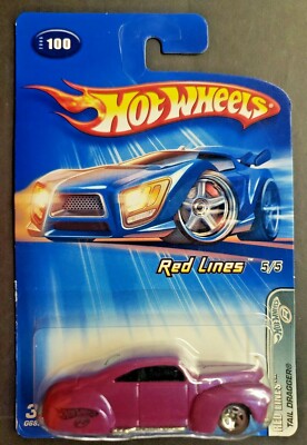 2005 Hot Wheels Tail Dragger Red Lines 5/5 #100 Purple HW11