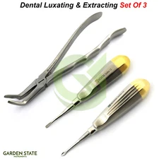 Dental Luxating Serrated Elevator Spade Tip Root Extraction Forceps Long Beak 