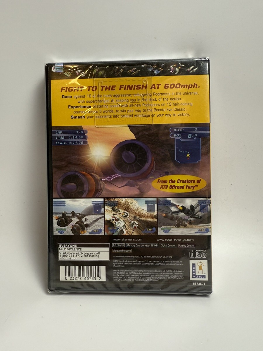 Star Wars Racer Revenge Playstation 2 PS2 Game New Y-Fold
