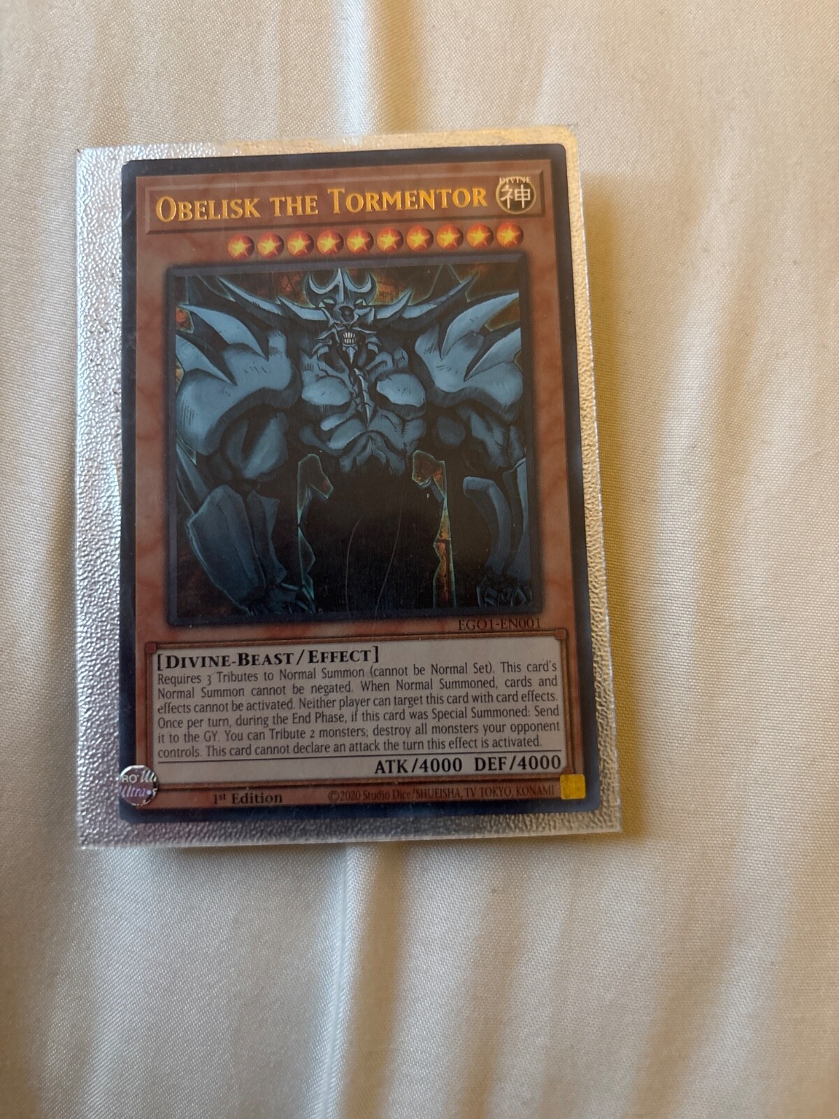 Obelisk the Tormentor EGO1-EN001 1st Edition Egyptian God Deck