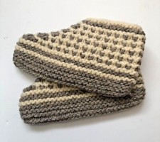 Cozy Handmade Knit Double Yarn House Slippers/Socks. Various colors,Adult Sizes