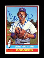 1976 TOPPS DON SUTTON #530 DODGERS HOF SIGNED AUTOGRAPH VINTAGE